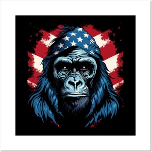 Patriotic Gorilla Posters and Art